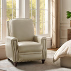 HULALA HOME Genuine Leather Manual Recliner Chair - Image 9