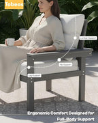 HDPE 3 Piece Patio Furniture Set, All-Weather Outdoor Couch Set - Image 3