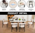UVV Dining Chairs Set of 8, Metal Kitchen Chairs - Image 7