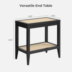 SICOTAS Rattan Nightstand Bedside Table - Image 2