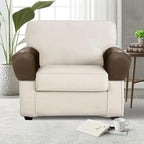 PU Leather Armrest Covers for Sofa Couch Arm Slipcover Set of 2 Stretch - Image 2