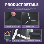 ZNSAYOTX Luxury Velvet Couch Cover 4 Piece Stretch Sofa Covers - Image 4