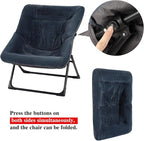Comfy Saucer Chair for Adults, Soft Faux Fur Bedroom Chair, Accent Dorm Chairs - Image 8