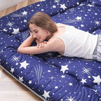 MAXYOYO Navy Starry Sky Japanese Floor Futon Mattress, Tatami Floor Mat - Image 2