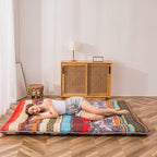 MAXYOYO Bohemian Retro Floor Mattress Vintage Floral Japanese Futon Mattress - Image 4