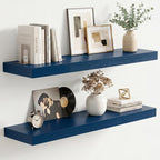 fuqing Dark Blue Floating Shelves | 24 Inch Floating Shelves by Fuqing