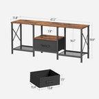 JARHETUN TV Stand with Fabric Drawer, Entertainment Center - Image 3