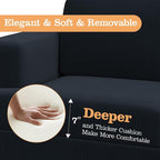 Apicizon Modern Loveseat Set of 2 & 3-Seater Sofa, Corduroy Couch 3 Piece Sofa - Image 5