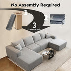 135.4" Cloud Modular Sectional Sofa - Image 4