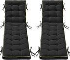 2 Pack 80x26 Inch Folding Chaise Lounge Cushion Quick Dry by AMCATON