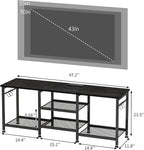 YGEOMER Black Entertainment Stand - Image 3