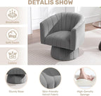 Swivel Accent Barrel Chair Set of 2, Cute Comfy Small Round 360° Arm Chair - Image 3