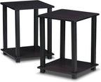 Furinno SIMPLISTIC Side Table Set of 2, 2-Tier Square Modern End Table by Furinno-FitsYourSpaceFitsYourBudget
