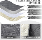 Genina L Shape Couch Cover, Sectional Couch Chaise Covers, Waterproof Washable - Image 3