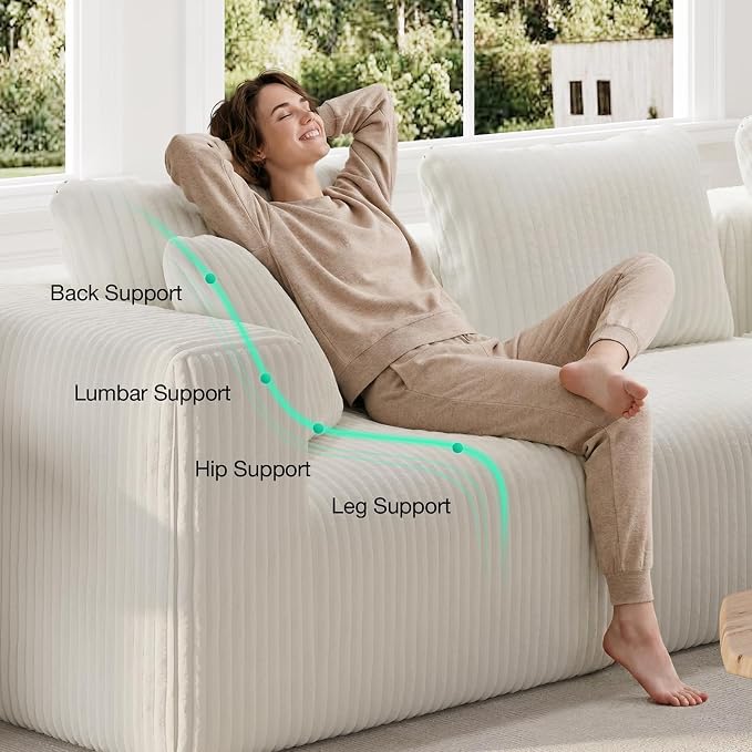 Novilla 70.8" Modular Sectional Sofa, Modern Cloud Sectional Couch - Image 9