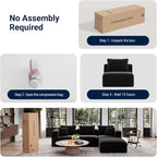 Avenco 35.4” Armless Modular Sofa Seat, Individually Wrapped Coil Support & - Image 5
