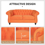 QHITTY 3 Piece Living Room Set, Sectional Chesterfield Sofa Chair Contemporary - Image 4