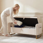 48" End of Bed Bench, Modern Storage Benches - Image 5