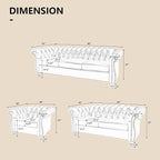 QHITTY 2 Piece Living Room Set, Sectional Chesterfield Sofa Chair Contemporary - Image 2