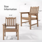 Stoog All-Weather Garden Bench & Chairs Set, 3-Piece Patio Furniture Set - Image 8