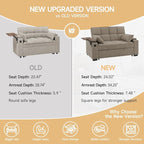 Auvsoce 65'' Chaise Lounge Chair Indoor, 3-in-1 Convertible Sofa Bed - Image 8