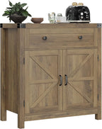 HOSTACK Coffee Bar Cabinet, Kitchen Storage Cabinet, Modern Farmhouse Buffet by HOSTACK