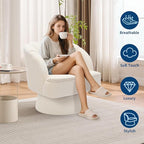 Garvee Ultra-Plush Swivel Accent Chair, 360° Barrel Lounge Chair - Image 5