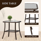 MELLCOM 7 Piece Patio Furniture Set Wicker Patio Conversation Set Rocking - Image 4