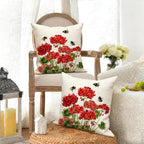 RABUSOFA Spring Summer Outdoor Geranium Pillow Cover 18x18 Waterproof - Image 9