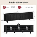 70" Mid Century Modern TV Stand, Wood TV Consoles - Image 3