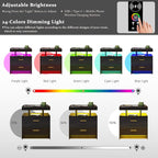 HNEBC Auto LED Nightstand with Wireless Charging Station & USB Ports, High - Image 5