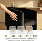 HNY Modern Counter Height Bar Stools Set of 4, 26”H Barrel Counter Stools - Image 4