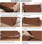 Turquoize Stretch Sofa Slipcover 2 Pieces Sofa Cover Couch Cover - Image 6