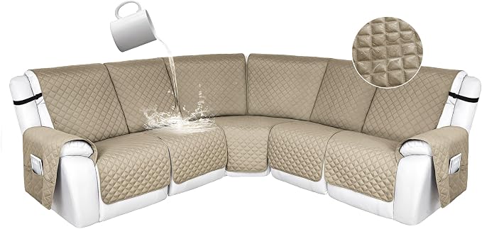 HDCAXKJ 100% Waterproof Reclining Sectional Couch Covers L Shape Recliner Sofa by HDCAXKJ