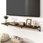 Fun Memories Floating Shelves for Wall, 12 Inch Deep Floating Shelves Set of 2 - Image 2