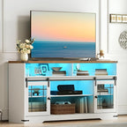 HOOBRO TV Stand for 65 Inch TV, Farmhouse Entertainment Center by HOOBRO