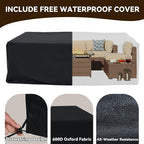 Aoxun Patio Furniture Sets, 12-Piece Outdoor Patio Furniture - Image 7
