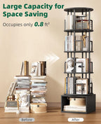 Kalrin 5 Tier Rotating Bookshelf - Image 4