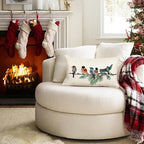 RABUSOFA Christmas Outdoor Pillow Covers Waterproof 12x20 Inch Birds Christmas - Image 4