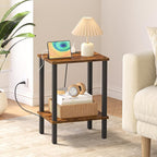 TUTOTAK End Table with Charging Station, Side Table with USB Ports and Outlets - Image 2