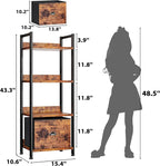Furologee 4 Tier Bookshelf - Image 3