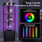 5-Tier Corner Shelf with RGB LED Light, Remote & APP Control, Adjustable - Image 5