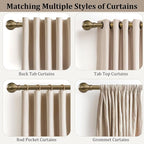 Antique Bronze Curtain Rods for Windows 48 to 84 Inch 1" Diameter Adjustable - Image 4