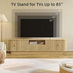 86.61'' Tambour TV Stand for 55-85 Inch, Modern Entertainment Center - Image 3