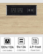 TUTOTAK End Table with Charging Station, Small Side Table with Outlets - Image 7