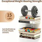 Invisible Floating Bookshelves 4 Tier, Heavy Duty Metal Book Organizer - Image 4