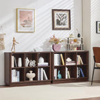 Joaxswe 6 Cube Storage Bookcase, Wood Floor Standing 2-Tier Bookshelf - Image 4