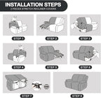 Timeles Recliner Covers Recliner Loveseat Covers Reclining Couch Covers Sofa - Image 6