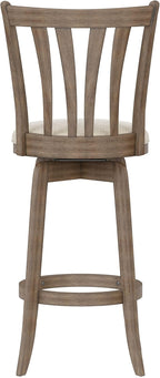 Hillsdale 29.5" Savana Wood Swival Bar Height Stool - Image 9