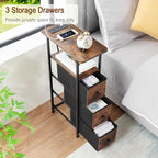 LOAKEKEL Narrow End Tables Living Room Set of 2 - Image 6